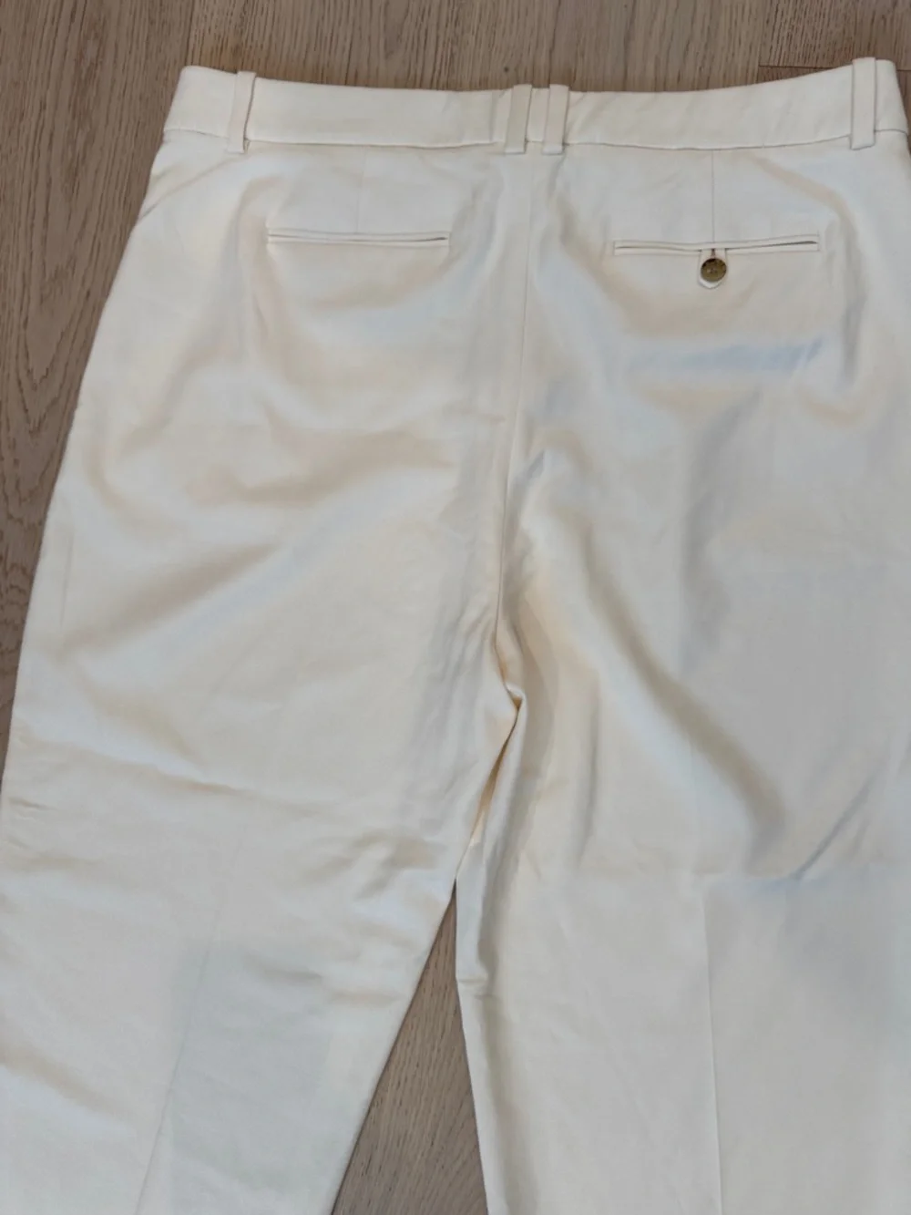 J. Crew Essential Pant NWOT in City Twill Ivory Womens 14 Wide Leg Career Office - Picture 8 of 14